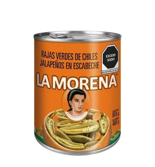 Jalapeño Rajas La Morena 800g