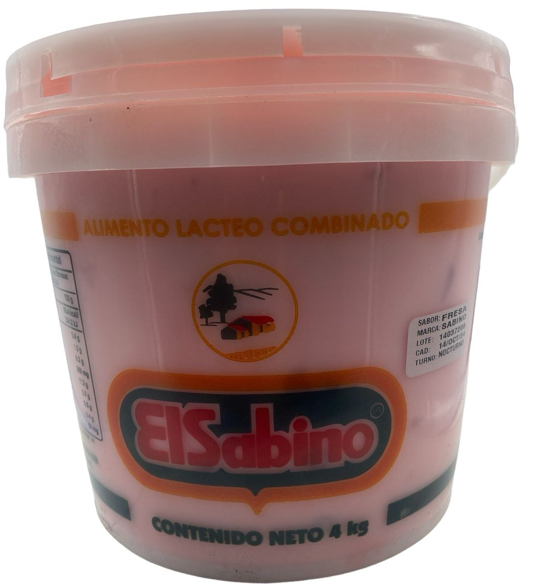 Yogurt Sabino Fresa 4Kg Cubeta