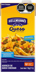 Aderezo Queso Cheddar Hellmanns 1Lt