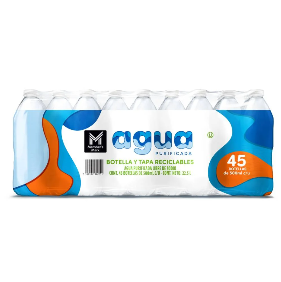 Agua 500ml 45Pzas MM