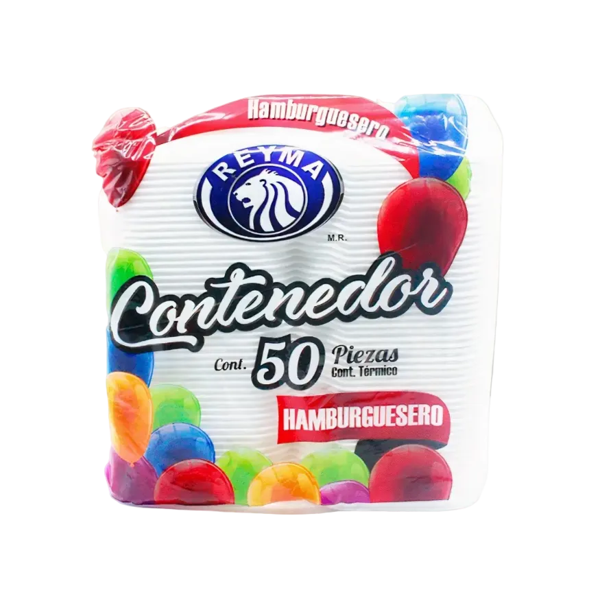 Contenedor 6x6 Reyma Hamburguesero 50pzs