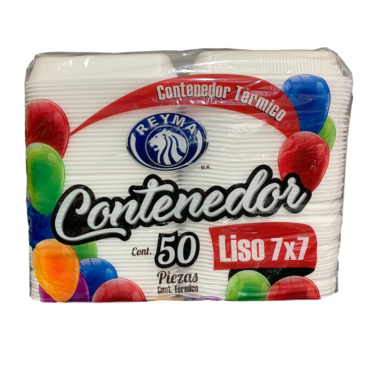 Contenedor 7x7 Liso Reyma 50 Pzas.